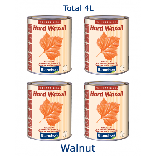 Blanchon HARD WAXOIL (hardwax) 4 ltr (four 1 ltr cans) WALNUT 05721183 (BL)
